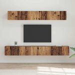 vidaXL Ensemble meuble TV 5 Pièces Bois Ancien Bois d'ingénierie