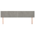 vidaXL Tête de lit avec oreilles Gris clair 163x16x78/88 cm Velours
