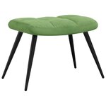 vidaXL Chaise de relaxation avec tabouret Vert clair Velours