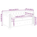 vidaXL Canapé Chesterfield à 2 places cuir synthétique noir