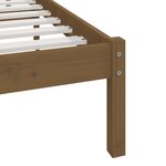 vidaXL Cadre de lit Marron miel Bois de pin massif 100x200 cm