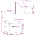 vidaXL Fauteuil inclinable marron foncé cuir véritable