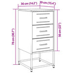 vidaXL Tables de chevet 2 Pièces jaune moutarde 36x39x78 cm acier