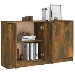 vidaXL Buffets 2 Pièces Chêne fumé 60x30x70 cm Bois d'ingénierie