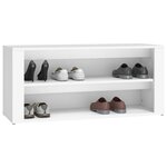 vidaXL Étagère à chaussures Blanc 100x35x45 cm Bois d'ingénierie