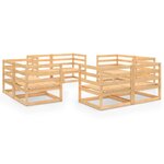 vidaXL Salon de jardin 8 Pièces bois de pin massif