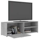 vidaXL Meuble TV Gris béton 120x34x37 cm Bois d’ingénierie