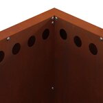 vidaXL Foyer sans fumée Marron 48 x 48 x 50 cm Acier patiné