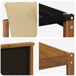 vidaXL Ensemble de canapés d'extérieur 7 Pièces Naturel et Beige
