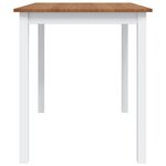 vidaXL Ensemble de salle à manger 5 Pièces Marron et blanc