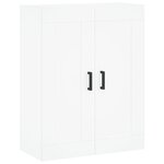 vidaXL Buffet haut Blanc 69 5x34x180 cm Bois d'ingénierie