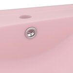 vidaXL Lavabo avec trou de robinet Rose mat 60x46 cm Céramique