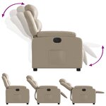 vidaXL Fauteuil inclinable électrique Cappuccino Similicuir