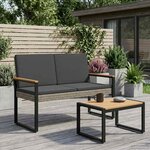 vidaXL Banc extérieur 2 -Seater 107 x 61 x 80 cm polyrotin