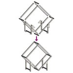 vidaXL Portant de bois chauffage vert olive 50x25x50 cm