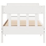vidaXL Cadre de lit sans matelas blanc 90x190 cm bois de pin massif