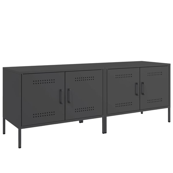 vidaXL Meubles TV 2 Pièces noir 68x39x50 5 cm acier