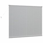 vidaXL Store de Fenêtre avec des rideaux Manuel Argent Aluminium