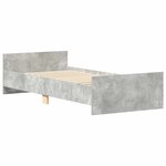 vidaXL Cadre de lit sans matelas gris béton 100x200 cm