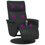 vidaXL Fauteuil de massage inclinable Noir 71 x 90 x 105 cm