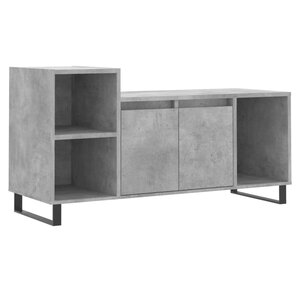 vidaXL Meuble TV Gris béton 100x35x55 cm Bois d'ingénierie
