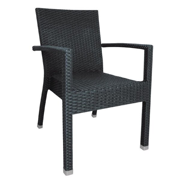 Fauteuils en rotin anthracite bolero - lot de 4 -  - aluminium/rotin
