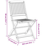 vidaXL Chaises pliables de jardin lot de 2 bois massif d'acacia