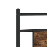 vidaXL Cadre de lit sans matelas chêne fumé 75x190cm bois d'ingénierie