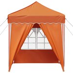 vidaXL Tente de fête pop-up 195 x 195 x 245 cm Orange Tissu Oxford