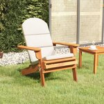 vidaXL Chaise de jardin Adirondack avec coussins bois massif d'acacia