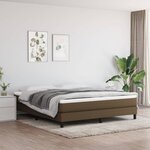 vidaXL Sommier à lattes de lit avec matelas Marron foncé 180x200 cm