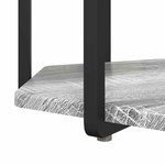vidaXL Ensemble de tables d'appoint avec étagère 2 Pièces Gris