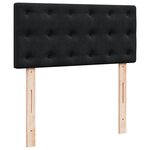 vidaXL Sommier à lattes de lit et matelas Noir 80x200 cm Velours