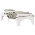 vidaXL Cadre de lit Blanc 75 x 190 cm Pin massif