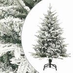 vidaXL Arbre de Noël artificiel LED et flocons de neige 120 cm PVC PE