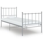 vidaXL Cadre de lit sans matelas gris métal 100x200 cm