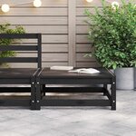 vidaXL Repose-pied de jardin 70x70x30 cm noir bois de pin solide
