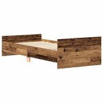 vidaXL Cadre de lit sans matelas vieux bois 100x200 cm bois ingénierie