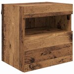 vidaXL Unités murales TV avec LED 5 Pièces Bois Ancien 40 5 x 30 x 90 cm