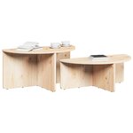 vidaXL Table basse 2 Pièces Naturel Bois massif en pin