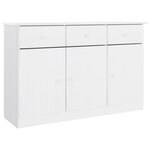 vidaXL Buffet ALTA blanc 112x35x73 cm bois massif de pin
