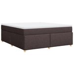 vidaXL Sommier à lattes de lit avec matelas Marron foncé 180x200 cm
