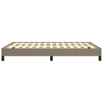 vidaXL Cadre de lit sans matelas taupe 140x190 cm tissu