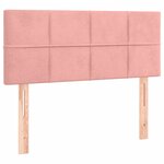 vidaXL Sommier à lattes de lit avec matelas et LED Rose 90x200 cm