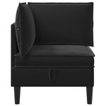 vidaXL Sofa avec rangement Noir Velours