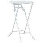 vidaXL Ensemble bistrot 3 Pièces Blanc Acier