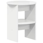 vidaXL Meuble d'appoint 2 Pièces Blanc Brillant Ø40 x 50 cm