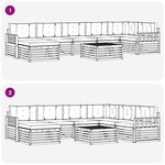 vidaXL Ensemble de canapés d'extérieur 8 pc Blanc et anthracite