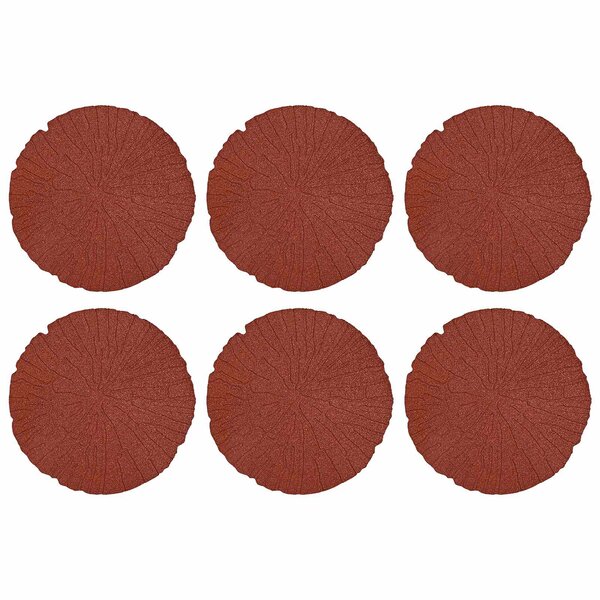 vidaXL Pierre de marchage 6 Pièces Rouge Ø 45 x 1 8 cm Caoutchouc