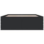 vidaXL Cadre de lit sans matelas noir 135x190 cm